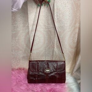 Rare Vintage 1960s/1970s Jane Shilton London Snakeskin Print Shoulder Bag